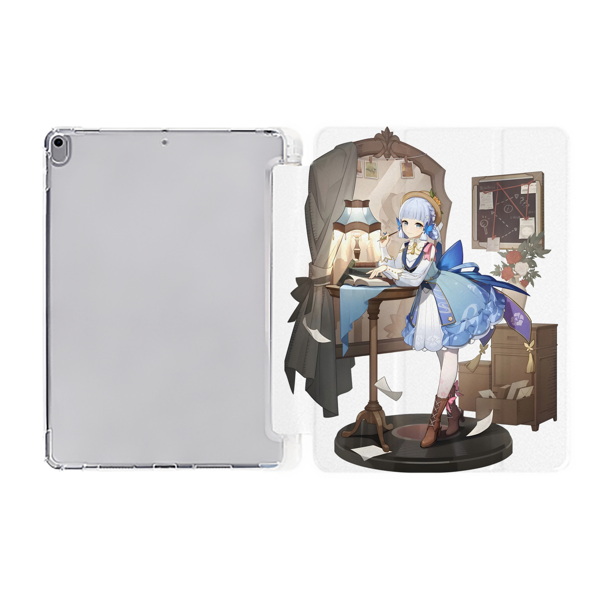 げんし神 神里綾華 神宮寺レン genshin Kamimiya Ren IPad ケース ペン収納付き 三つ折りスタンド PUレザー×シリコン 対応機種9.5/10.5/10.9インチ